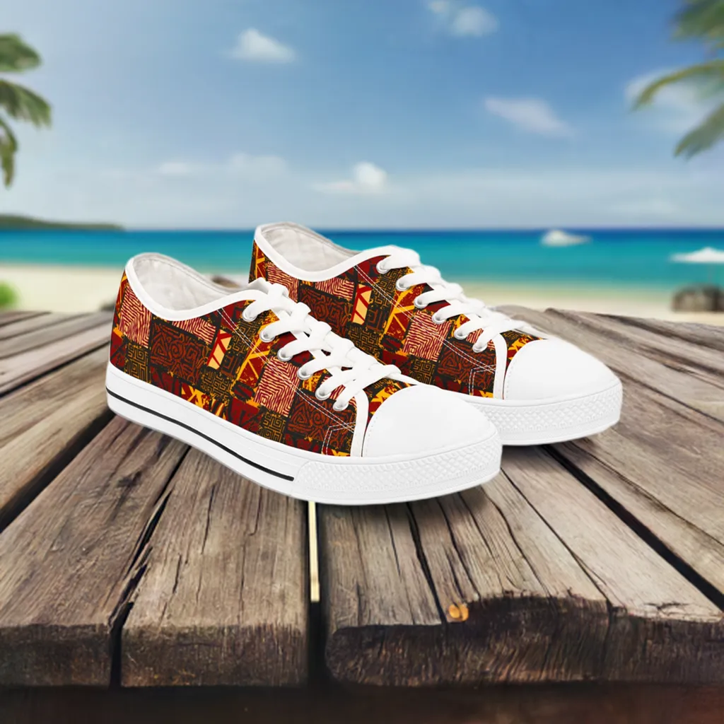 African Summer – Low-Top-Sneakers für Damen – Stilvolles und bequemes Schuhwerk für alltägliche Abenteuer
