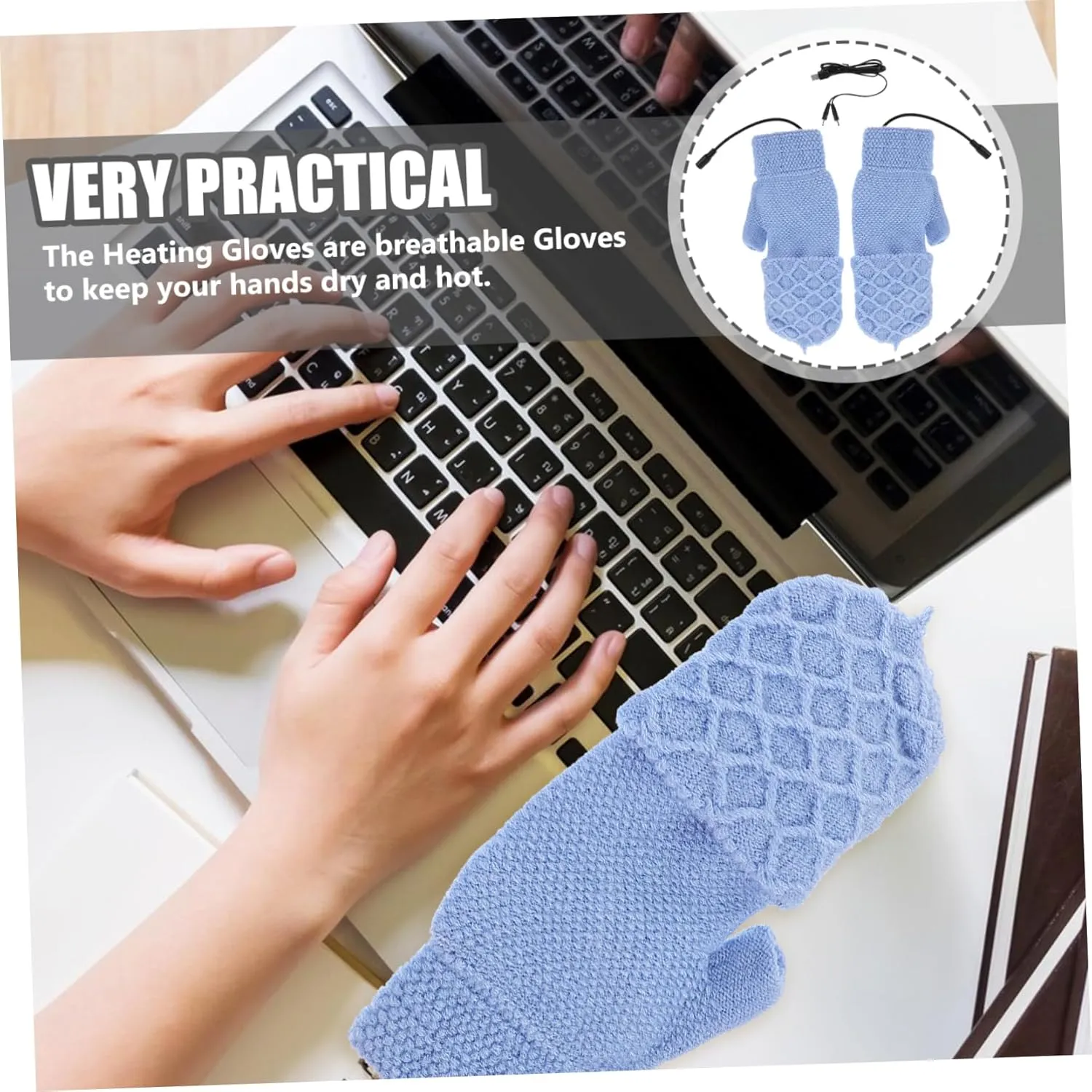 BESPORTBLE 1 Pair Heating Mitts for Riding Gloves for Men Men and Women Glove Coat Winter Hand Warmer Portable