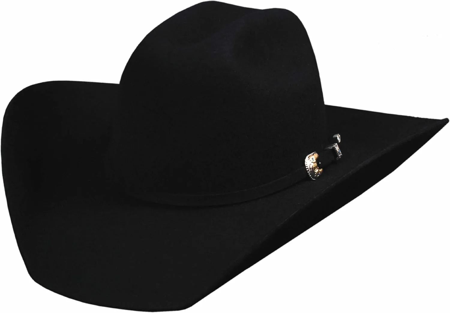 Bullhide Felt Collection Kingman 4x Premium Wool Western Cowboy Hat, 4" Brim, Black, 7 1/2