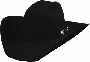 Bullhide Felt Collection Kingman 4x Premium Wool Western Cowboy Hat, 4" Brim, Black, 7 1/2