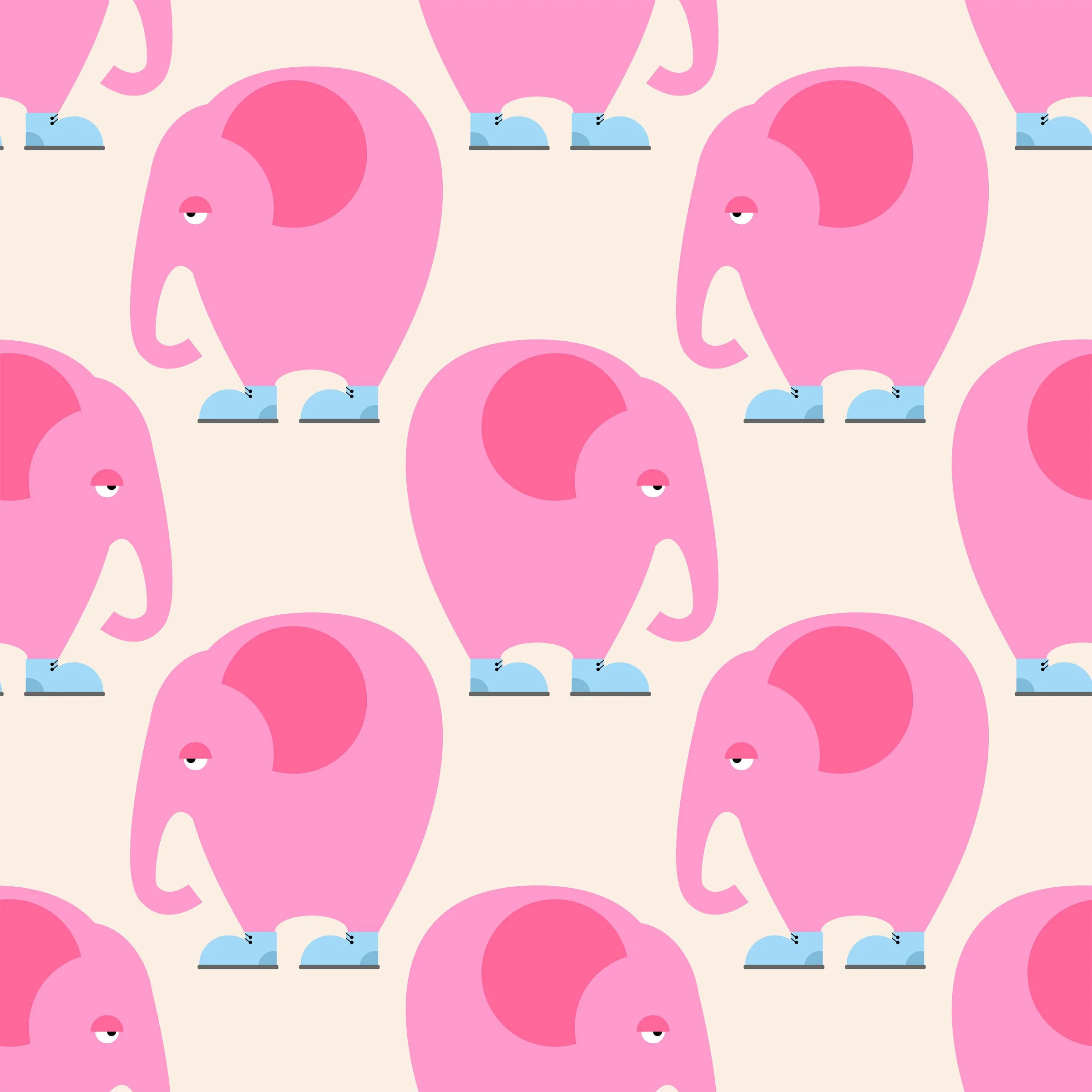 Children Fabric, EC023, Elephant Fabric Pink Girl Fabric Yardage, Cotton or Fleece 5757