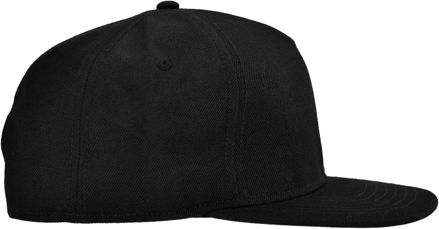 DALIX Premium Wool Blend Hat Flat Bill Cap Snapback Black Dark Gray Maroon Light