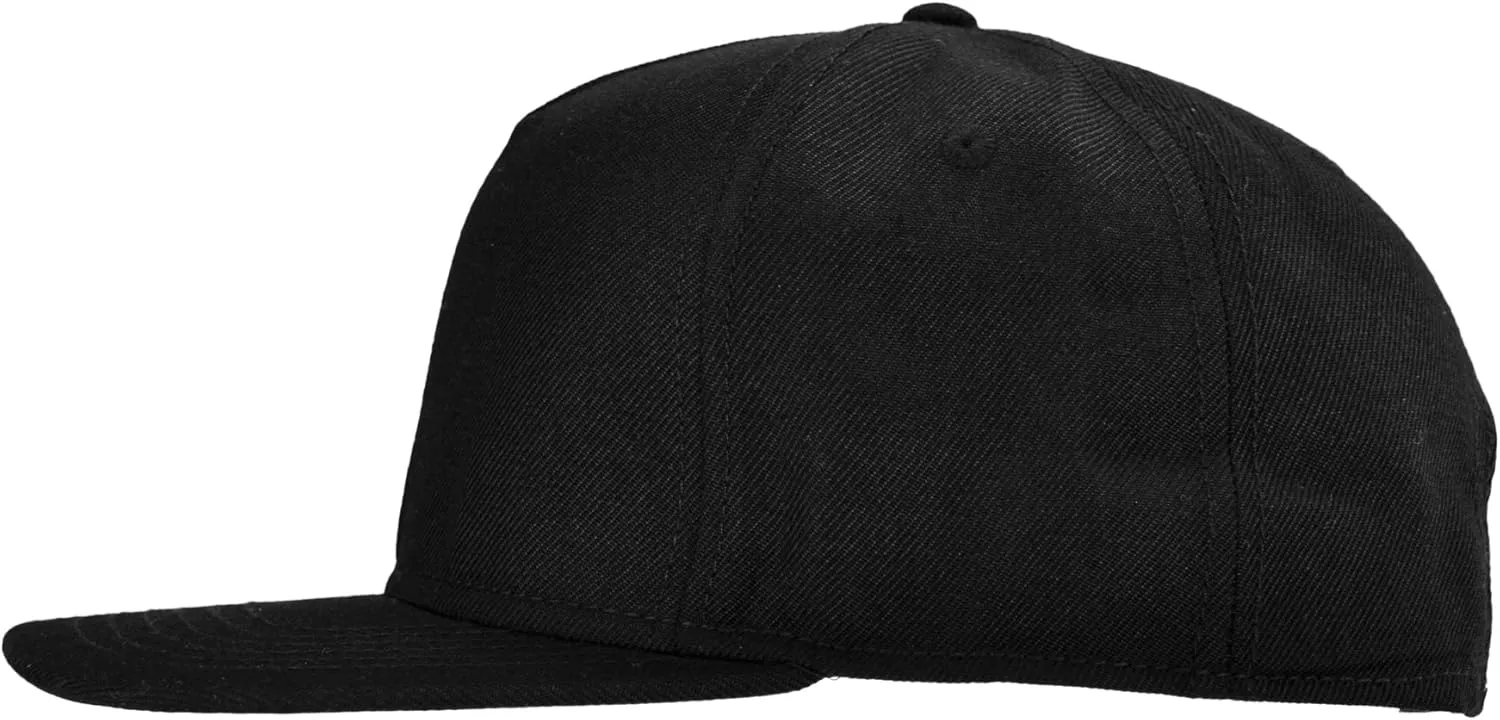 DALIX Premium Wool Blend Hat Flat Bill Cap Snapback Black Dark Gray Maroon Light