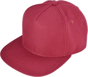 DALIX Premium Wool Blend Hat Flat Bill Cap Snapback Black Dark Gray Maroon Light