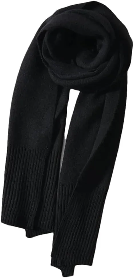 DBFBDTU Women's Scarf Winter Warm Muffler Wool Blend Knitted Scarves For Ladies Autumn Female