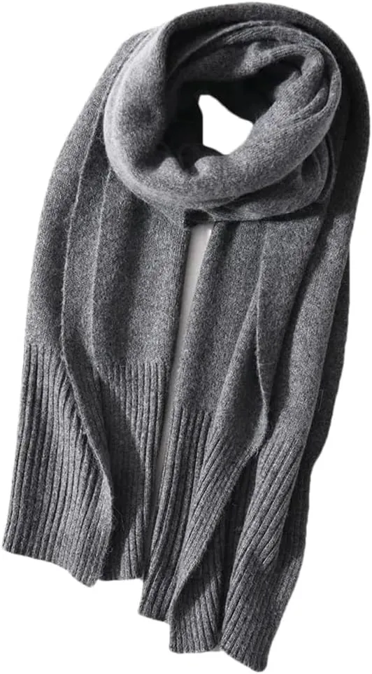 DBFBDTU Women's Scarf Winter Warm Muffler Wool Blend Knitted Scarves For Ladies Autumn Female