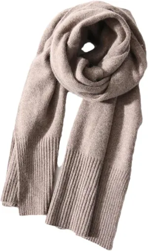 DBFBDTU Women's Scarf Winter Warm Muffler Wool Blend Knitted Scarves For Ladies Autumn Female