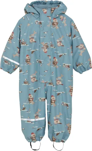 European Kids Rain and Snow Suit for Boys Girls with Detachable Hood, Waterproof Raincoat and Pants for Rain and Snow