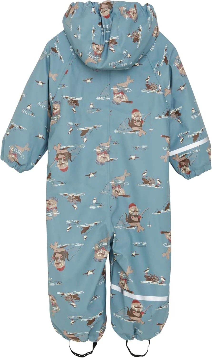European Kids Rain and Snow Suit for Boys Girls with Detachable Hood, Waterproof Raincoat and Pants for Rain and Snow