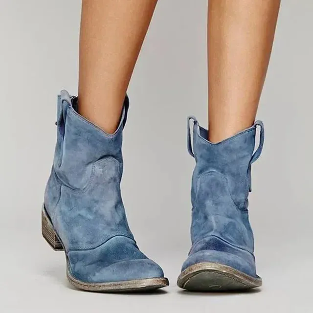 Janine | Vintage Cowboy Ankle Boots for Women