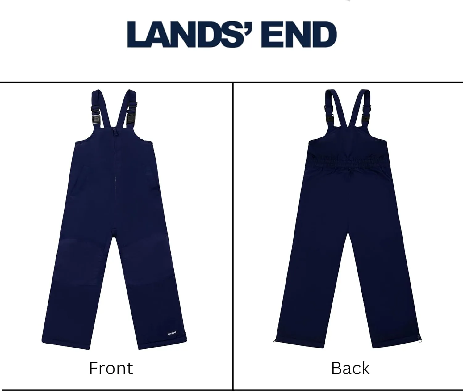 Lands' End Kids Squall Waterproof Iron Knee Bib Snow Pants