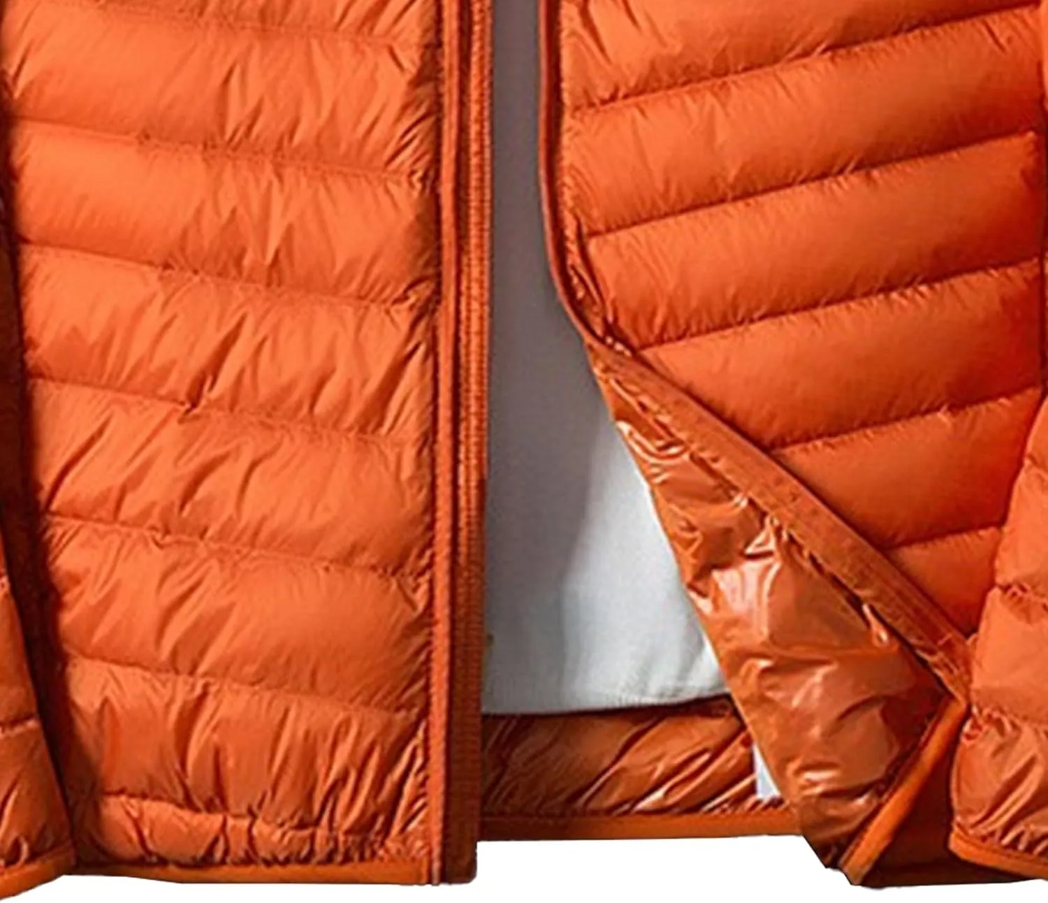 Mens Packable Lightweight Puffy Hooded Winter Coat Windproof Zipper Down Jacket Down Puffer Jacket with Hood