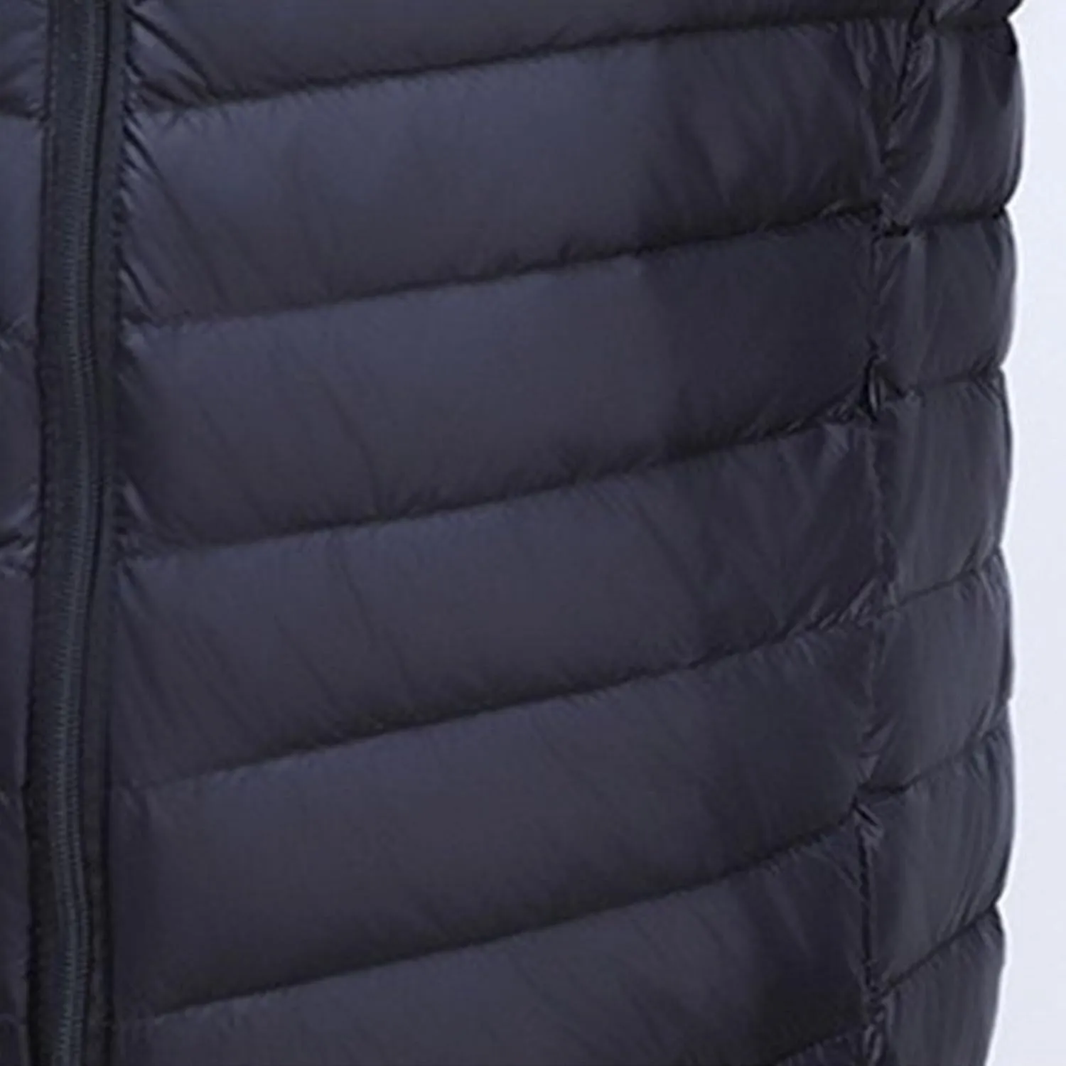 Mens Packable Lightweight Puffy Hooded Winter Coat Windproof Zipper Down Jacket Down Puffer Jacket with Hood