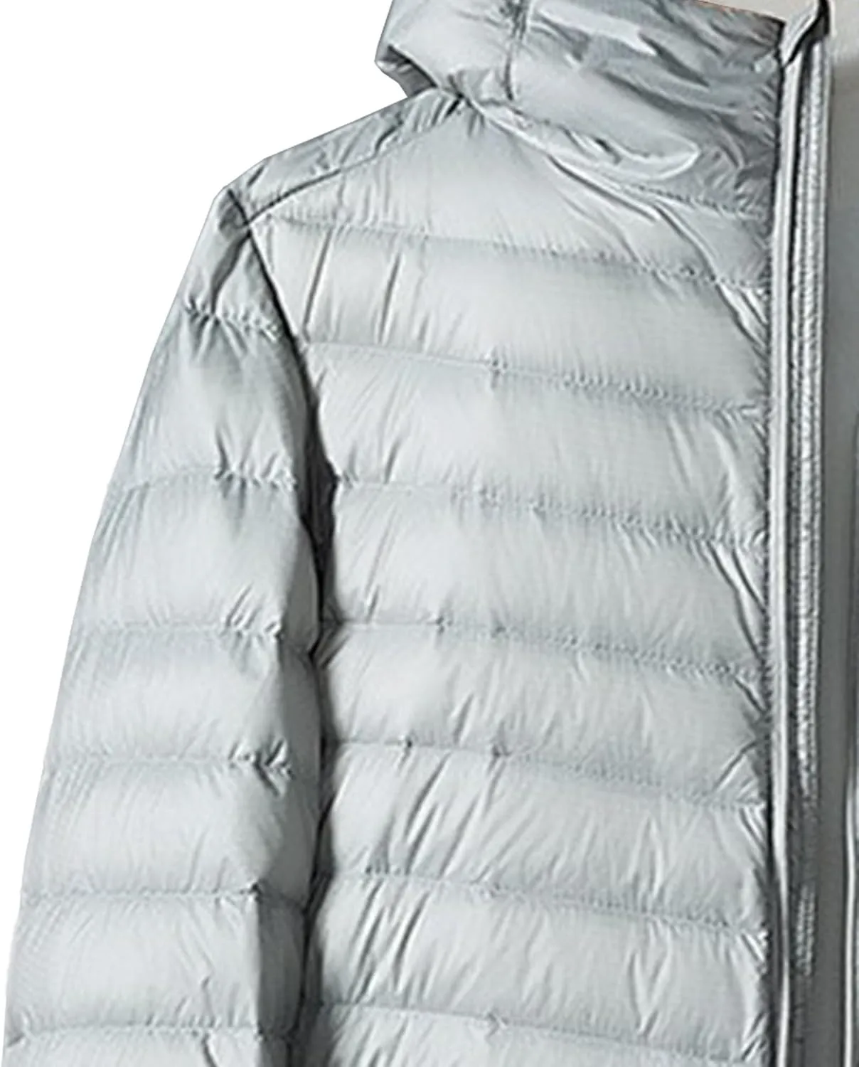 Mens Packable Lightweight Puffy Hooded Winter Coat Windproof Zipper Down Jacket Down Puffer Jacket with Hood