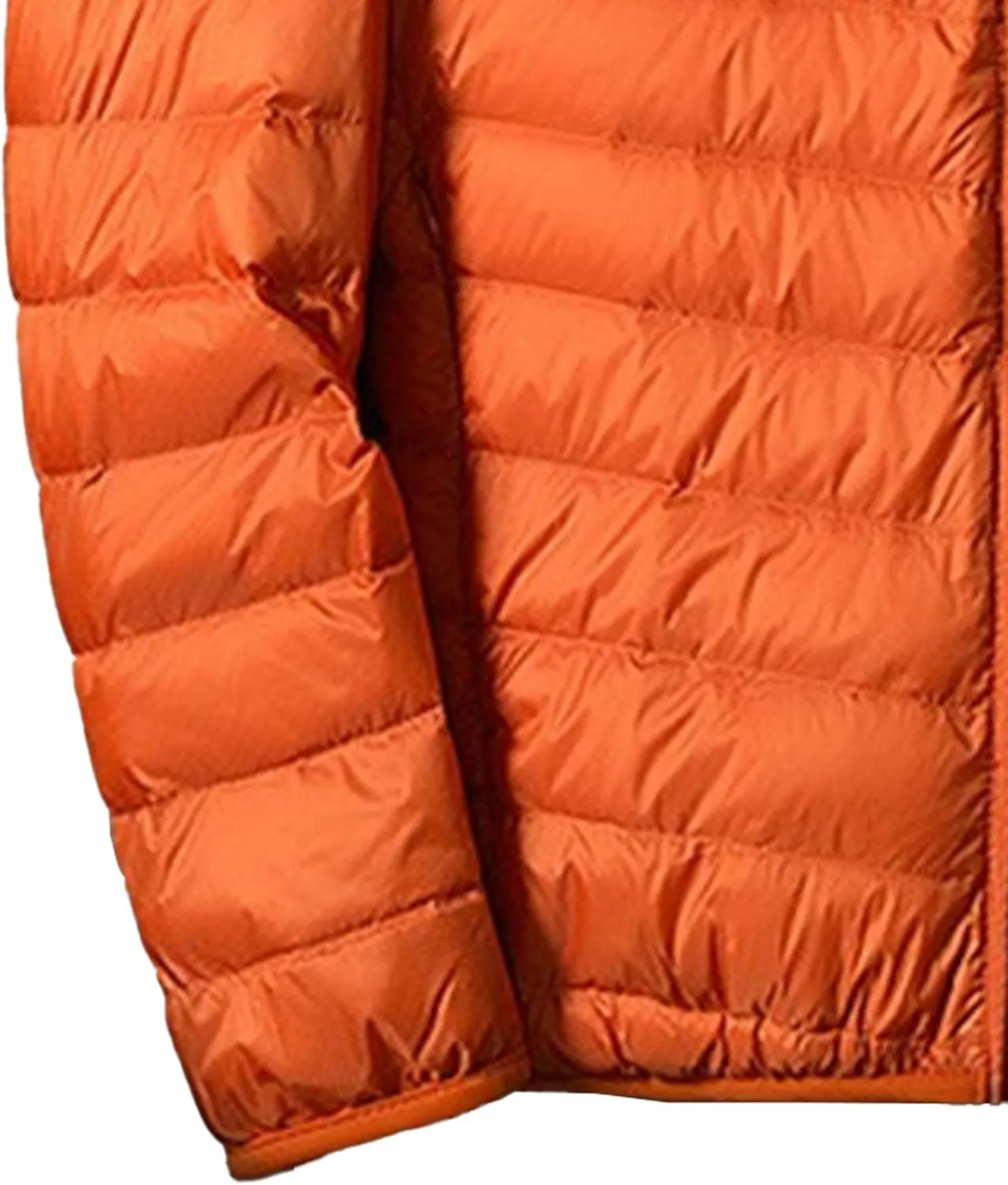 Mens Packable Lightweight Puffy Hooded Winter Coat Windproof Zipper Down Jacket Down Puffer Jacket with Hood