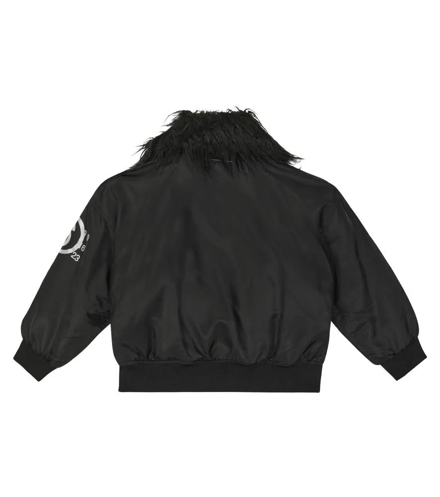 MM6 Maison Margiela padded twill bomber jacket, black