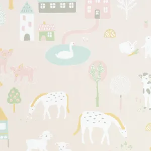 My Farm Wallpaper - Soft, Soft Pink