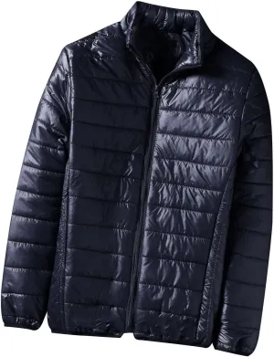 Oversized down Jacket Men Gradient Print Puffer Jacket Thickened Winter down Coats Stand Collar Warm Bubble Outwear