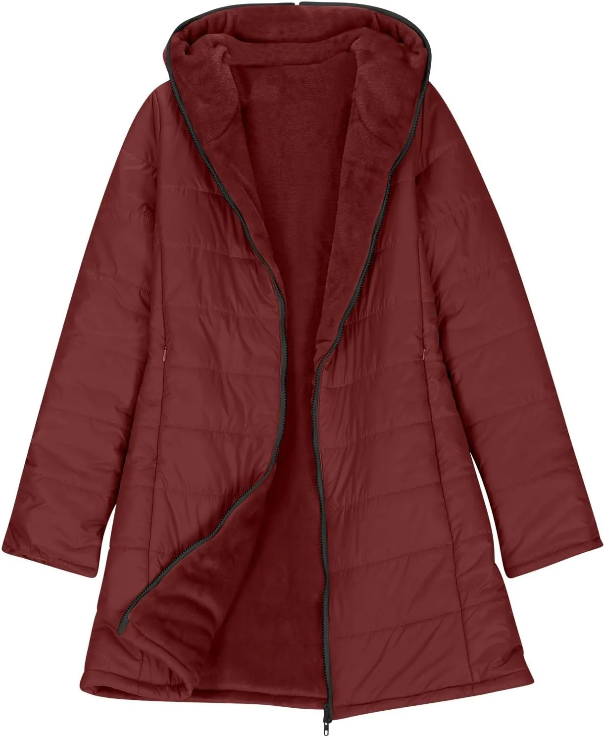 Plus Size Winter Coats for Women Collared Puffer Vest with Pockets Quilted Padded Jacket Women Women Winter Clothes