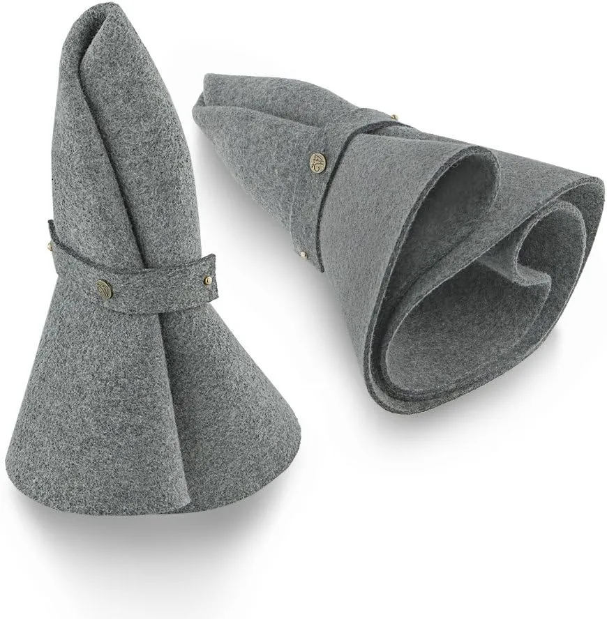 Sundial Grey Wool Felt Wide Brim Hat | 100% Australian Wool | Packable Design | 4 3/8" Brim & Decorative Band
