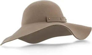 Sundial Grey Wool Felt Wide Brim Hat | 100% Australian Wool | Packable Design | 4 3/8" Brim & Decorative Band