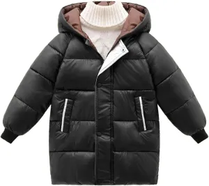 Toddler Boys Girls Winter Coat Puffer Down Jacket Windproof Jacket Hooded Outwear Children's Thick Padded Coat