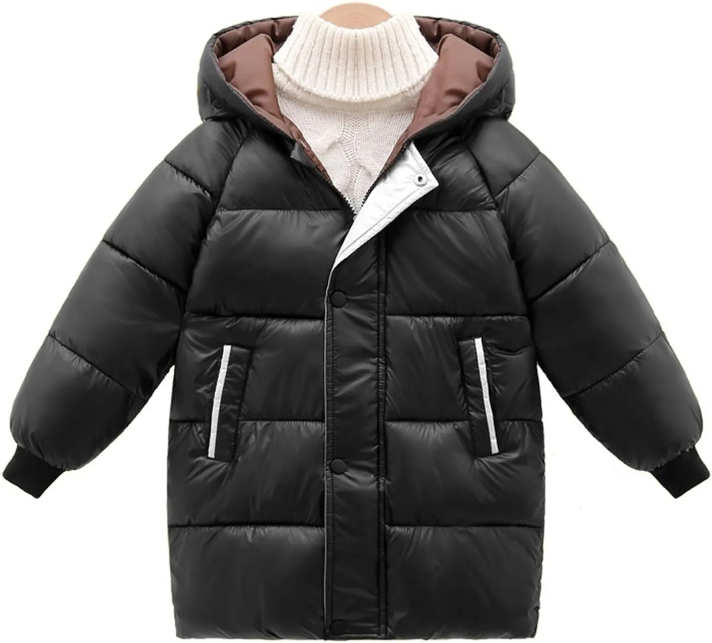 Toddler Boys Girls Winter Coat Puffer Down Jacket Windproof Jacket Hooded Outwear Children's Thick Padded Coat