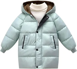 Toddler Boys Girls Winter Coat Puffer Down Jacket Windproof Jacket Hooded Outwear Children's Thick Padded Coat