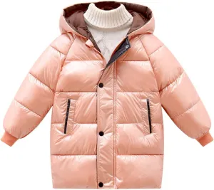Toddler Boys Girls Winter Coat Puffer Down Jacket Windproof Jacket Hooded Outwear Children's Thick Padded Coat