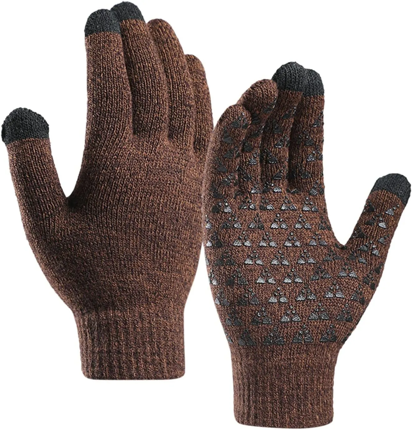 Winter Gloves Adult Warm Knit Gloves Fits Men Women Teens Stretchy Knit Gloves One Size