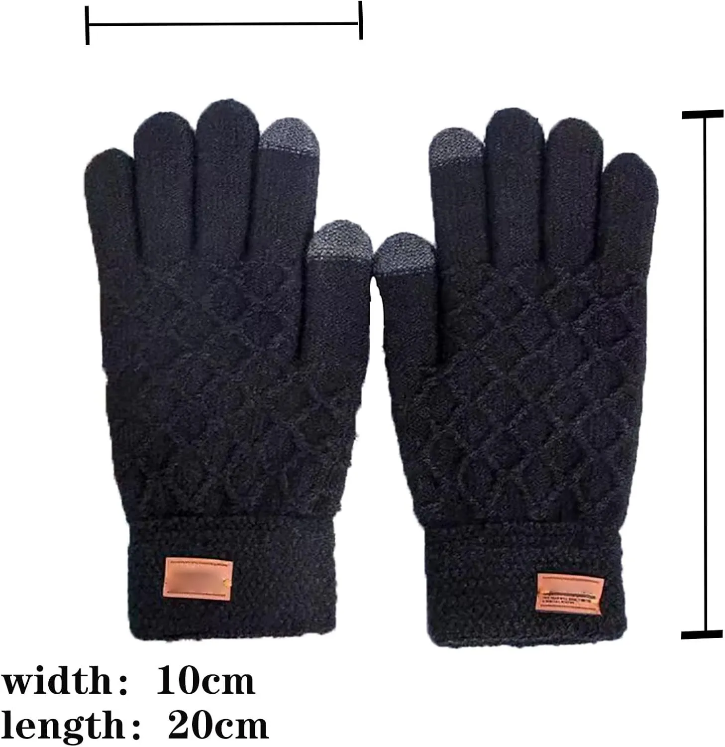 Winter Touchscreen Gloves Unisex Knitted Warm Gloves for Men Women Touchscreen Lined Stretchy Mitten