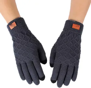 Winter Touchscreen Gloves Unisex Knitted Warm Gloves for Men Women Touchscreen Lined Stretchy Mitten
