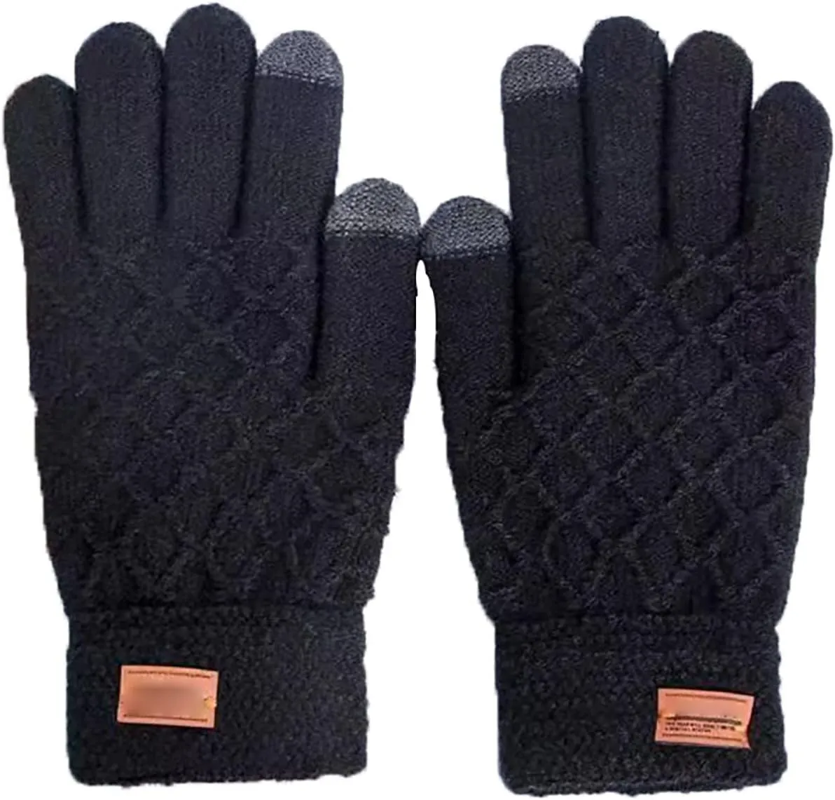 Winter Touchscreen Gloves Unisex Knitted Warm Gloves for Men Women Touchscreen Lined Stretchy Mitten