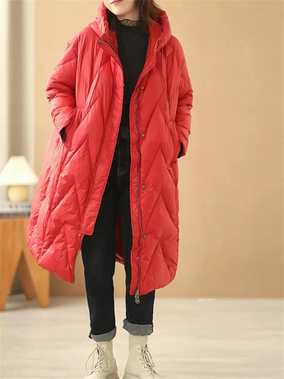Women Long Coat Duck Down Jacket Winter Female Overcoat Winter Hooded Puffer Feather Parkas