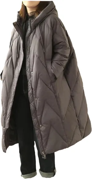 Women Long Coat Duck Down Jacket Winter Female Overcoat Winter Hooded Puffer Feather Parkas