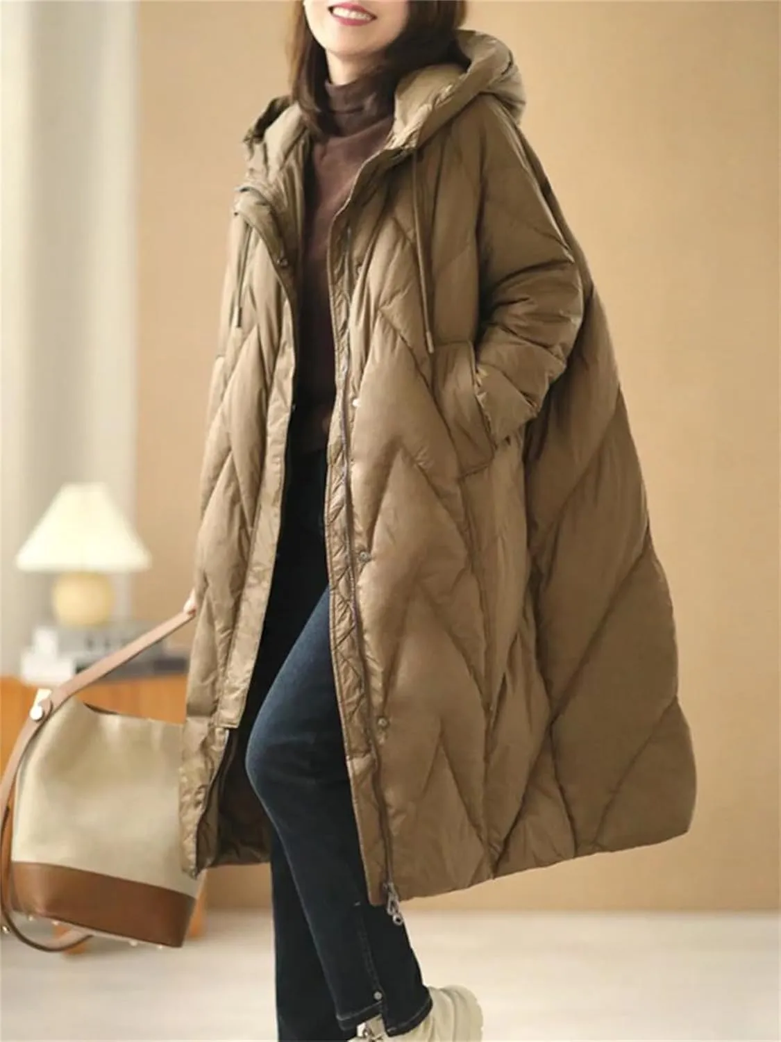 Women Long Coat Duck Down Jacket Winter Female Overcoat Winter Hooded Puffer Feather Parkas