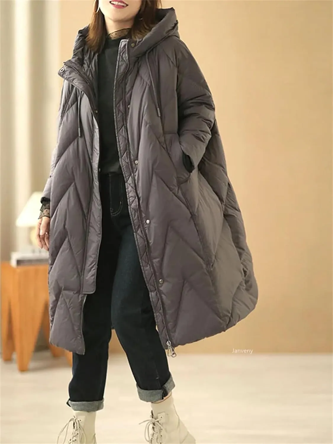 Women Long Coat Duck Down Jacket Winter Female Overcoat Winter Hooded Puffer Feather Parkas