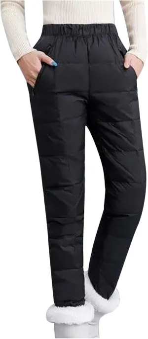 Women's Fleece Lined Sweatpants Winter Casual Jogger Sweat Pants Warm Athletic Lounge Pants Joggers