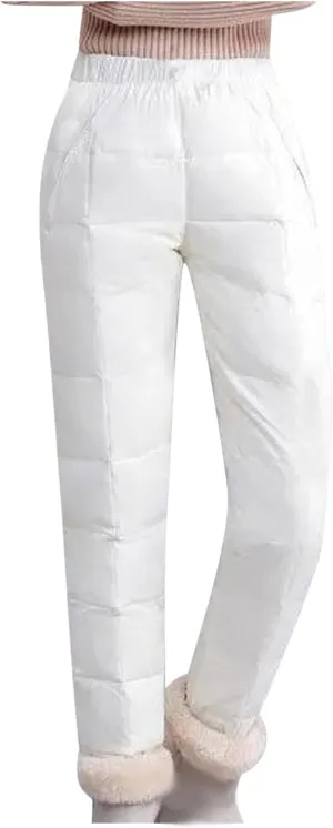 Women's Fleece Lined Sweatpants Winter Casual Jogger Sweat Pants Warm Athletic Lounge Pants Joggers