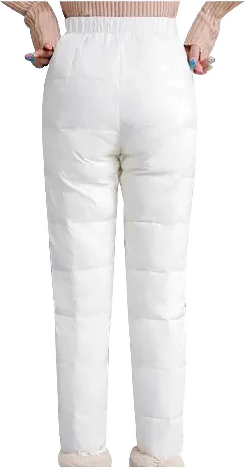 Women's Fleece Lined Sweatpants Winter Casual Jogger Sweat Pants Warm Athletic Lounge Pants Joggers