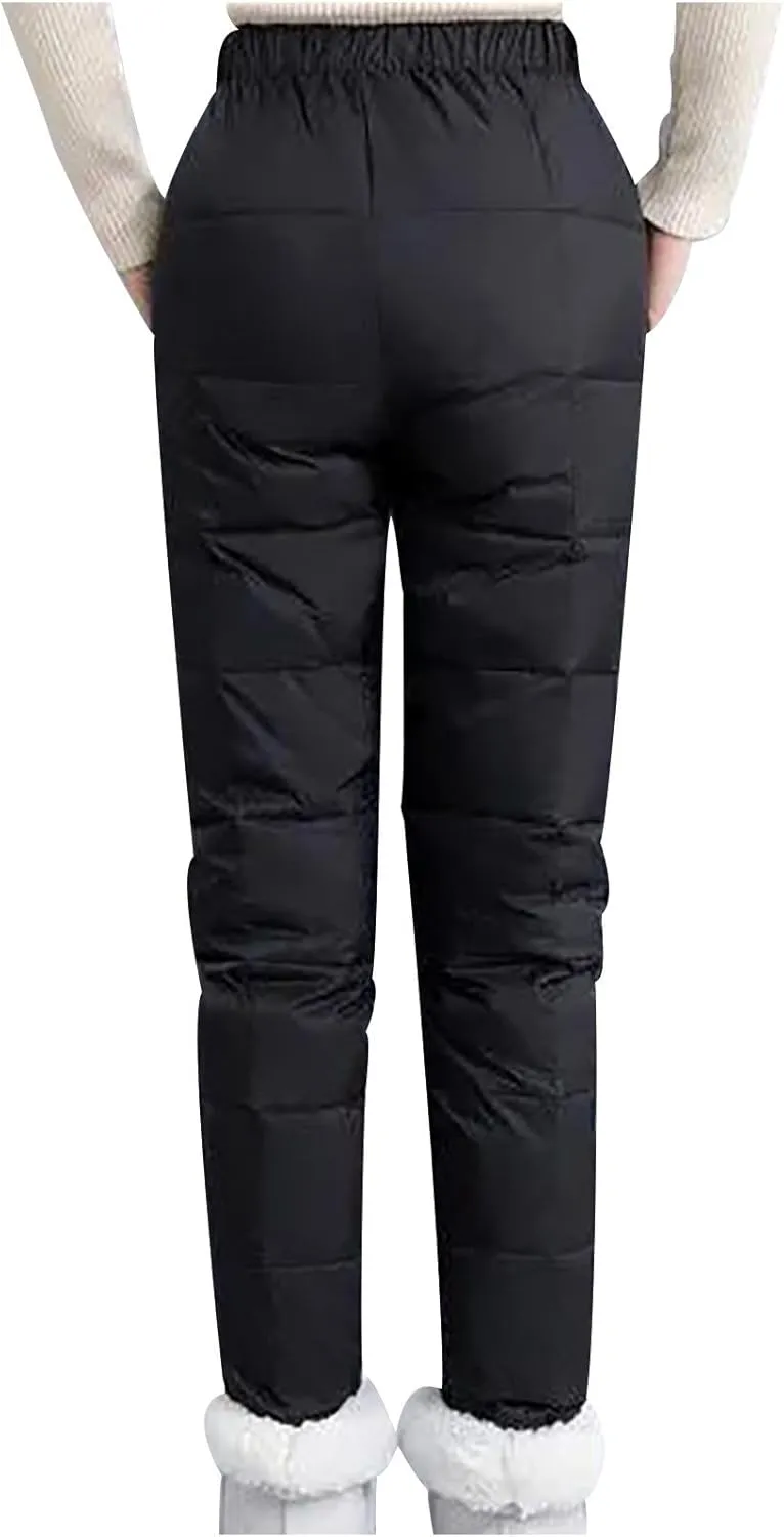 Women's Fleece Lined Sweatpants Winter Casual Jogger Sweat Pants Warm Athletic Lounge Pants Joggers