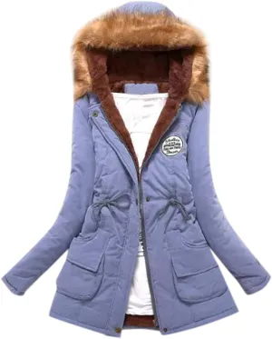 Womens Winter Coats Mid Length Sherpa Lined Warm Jackets Thickened Parka Windproof Outerwear With Removable Hood