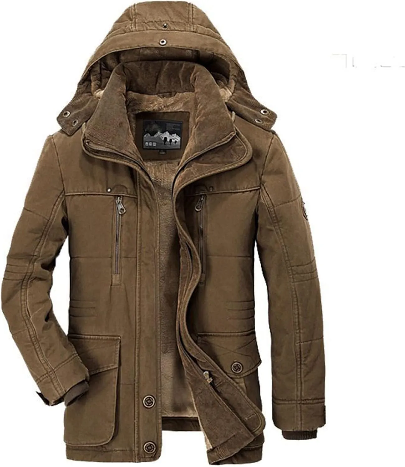 Ymosrh Men's Puffer Jackets Down Hooded Jacket Lightweight Water-Resistant Insulated Jacket Big and Tall, XXL-6XL