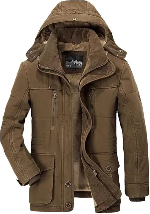 Ymosrh Men's Puffer Jackets Down Hooded Jacket Lightweight Water-Resistant Insulated Jacket Big and Tall, XXL-6XL
