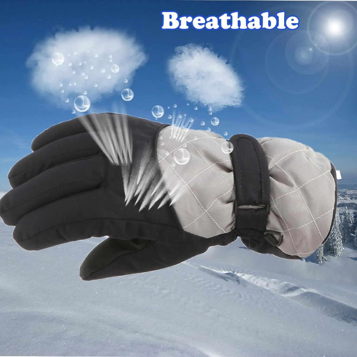 YOLAI Fashion Kids Outdoor Ski Gloves Girls Boys Thickening Warm Mittens Waterproof Insulated Gloves for 6~15T